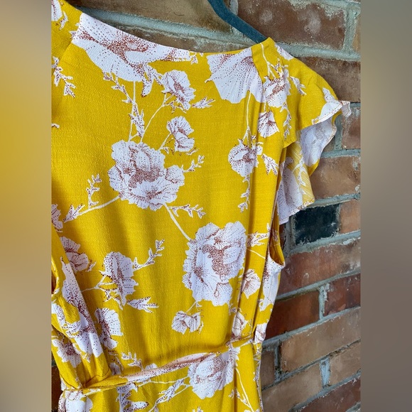 FREE PEOPLE NWTs French quarter yellow floral print mini dress size medium - Picture 10 of 10